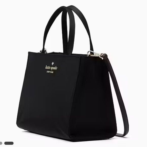 Kate Spade Watson Lane Sam Black Nylon Top Handle Crossbody Bag Purse - Picture 3 of 9